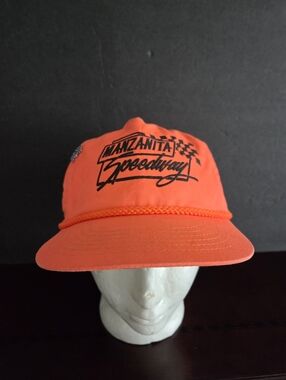 Manzanita Speedway Orange Racing Snapback Hat